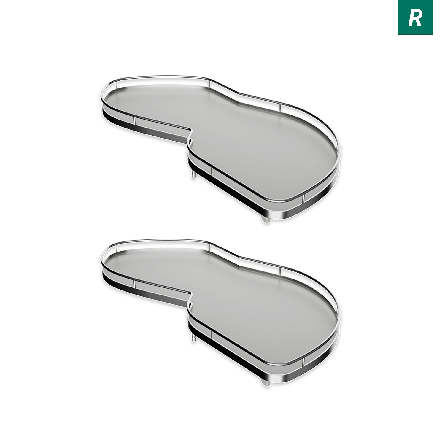 Комплект полок правый Леманс 600 мм Арена КЛАССИК (2 полки + рычаги) ХРОМ