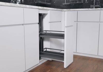 КОМПЛЕКТ Диспенса Джуниор Слим 200 мм, H 695-783, Арена СТИЛЬ, 2 полки, цвет АНТРАЦИТ Kessebohmer | официальный магазин